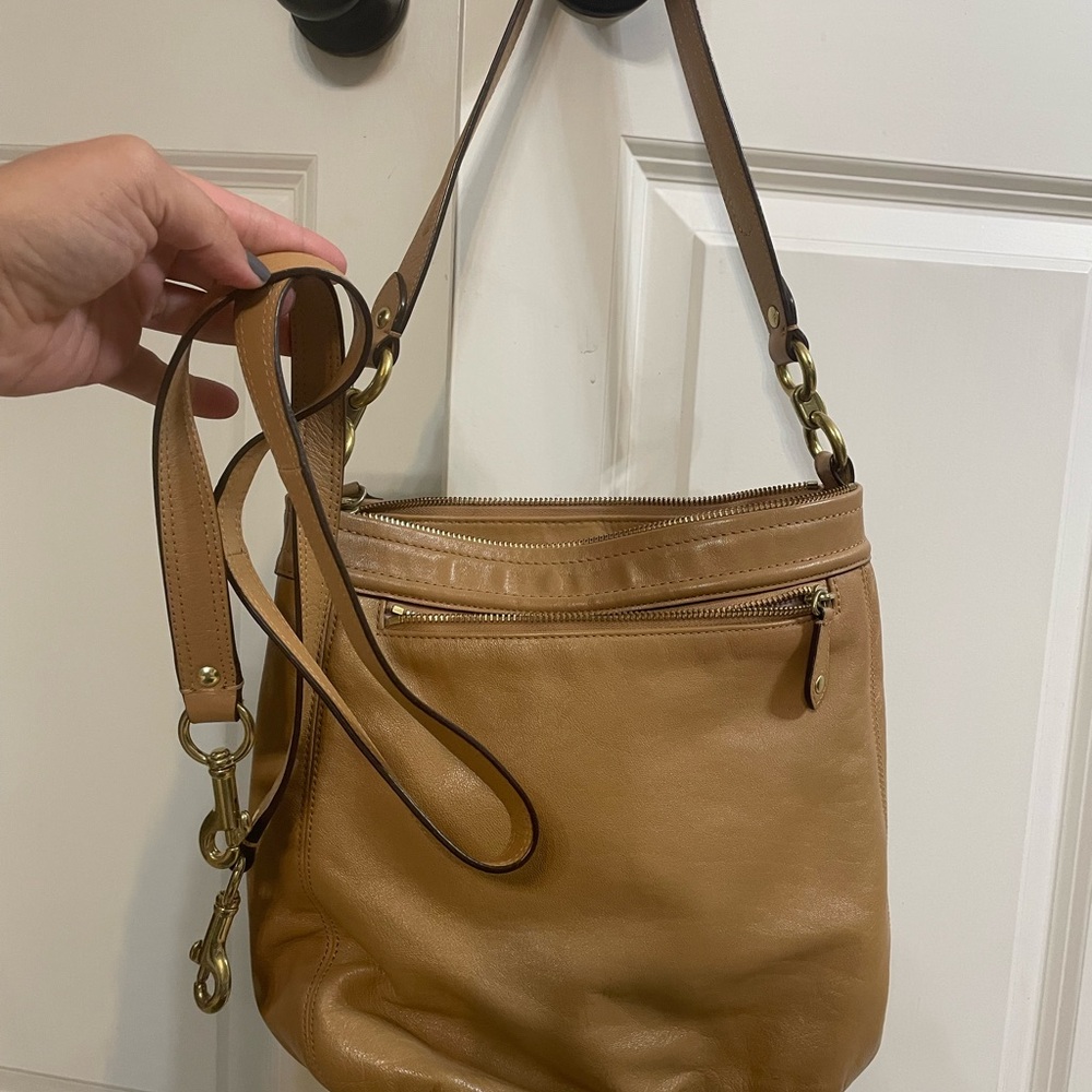 Coach Tan Leather Shoulder Bag - Picture 2 of 4